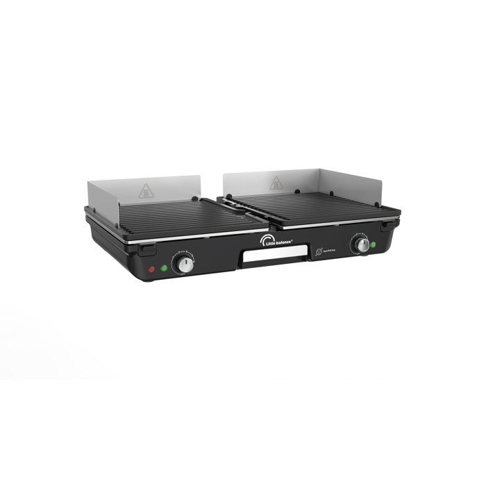 Plancha électrique - LITTLE BALANCE - Dual 2000 Nopifas - 2000 W - 2 zones indépendantes - Sans PFAS - Noir