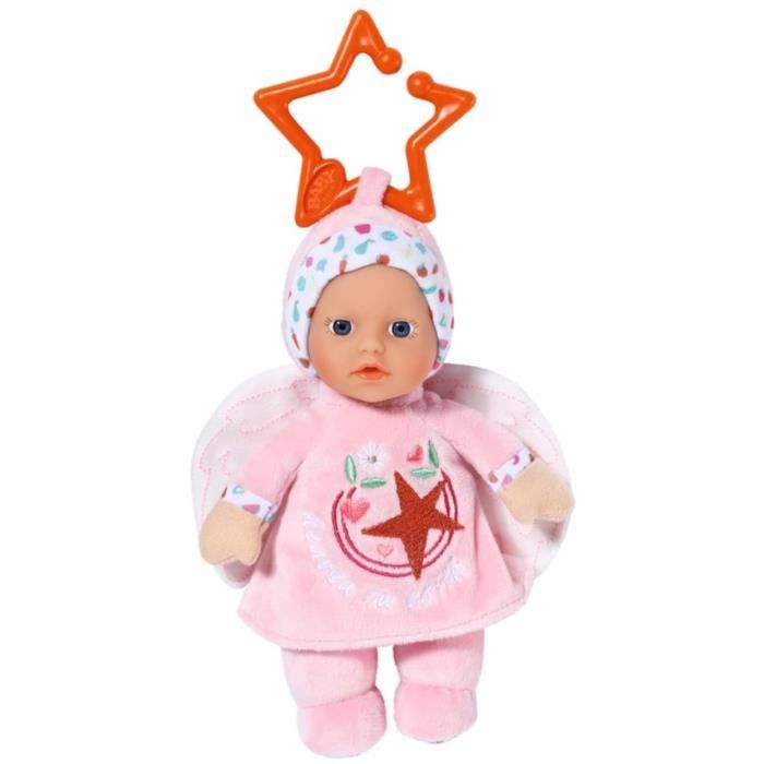 Baby Born - 2 PoupÈes chiffons Anges - 18cm - Peut se fixer - Hochet intÈgrÈ - Tout doux - A partir de 0 mois