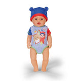 Poupon - BABY BORN - Jonas - 10 fonctions réalistes - 10 accessoires - Bleu et Rouge - 43cm - Des 3 ans