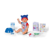 Poupon - BABY BORN - Jonas - 10 fonctions réalistes - 10 accessoires - Bleu et Rouge - 43cm - Des 3 ans