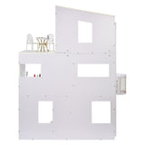 Rainbow High Townhouse - Maison en bois 3 étages et 6 pieces - Ascenseur fontionnel et meubles mobiles