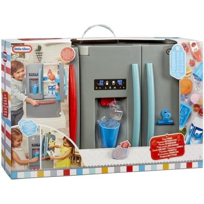 Little Tikes - Mon 1er frigo - Jeu d'imitation - Distributeur de glaçons réaliste - Lumieres et bruits réalistes - Nourritures et bo