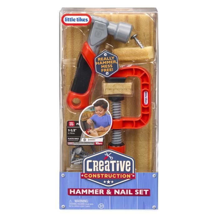 Little Tikes -  Kit de Construction Créatif - Marteau et clous - Des 3 ans