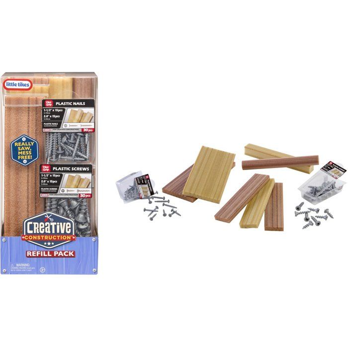 Little Tikes -  Kit de Construction Créatif - Clous en Bois - Des 3 ans