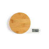 Balance de cuisine dynamo - LIVOO - DOM466 - Plateau bambou - Sans pile ni chargement - Max. 5 kg - 4 unités de mesure - Ecran LCD
