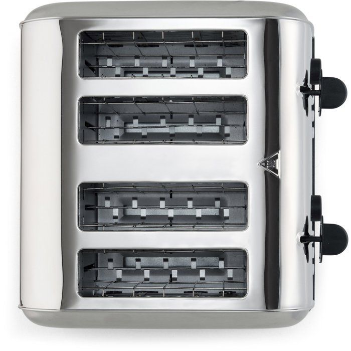 Grille-pain 4 fentes - LIVOO - DOD197 - 1700 W - 2 thermostats indépendants et réglables : 7 niveaux - Acier inoxydable