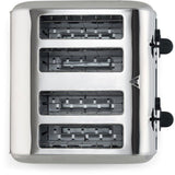 Grille-pain 4 fentes - LIVOO - DOD197 - 1700 W - 2 thermostats indépendants et réglables : 7 niveaux - Acier inoxydable