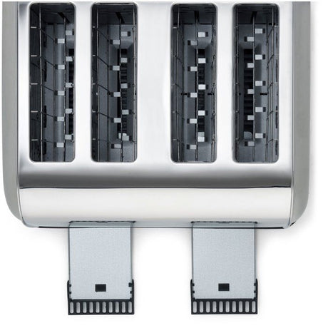 Grille-pain 4 fentes - LIVOO - DOD197 - 1700 W - 2 thermostats indépendants et réglables : 7 niveaux - Acier inoxydable