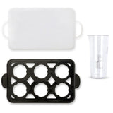 Cuiseur a oeufs - LIVOO - DOC290 - 400W - 6 oeufs - Acier inoxydable - Maintien au chaud - Support a oeufs, couvercle et verre doseur