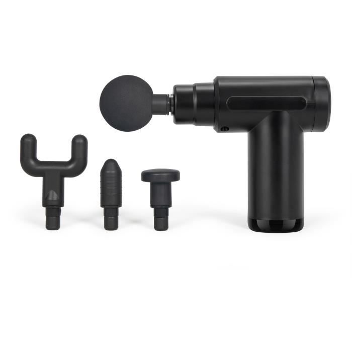 Pistolet de massage sans fil - LIVOO - DOS200 - 40 min - 4 tetes - 6 vitesses - Pochette de transport - Noir