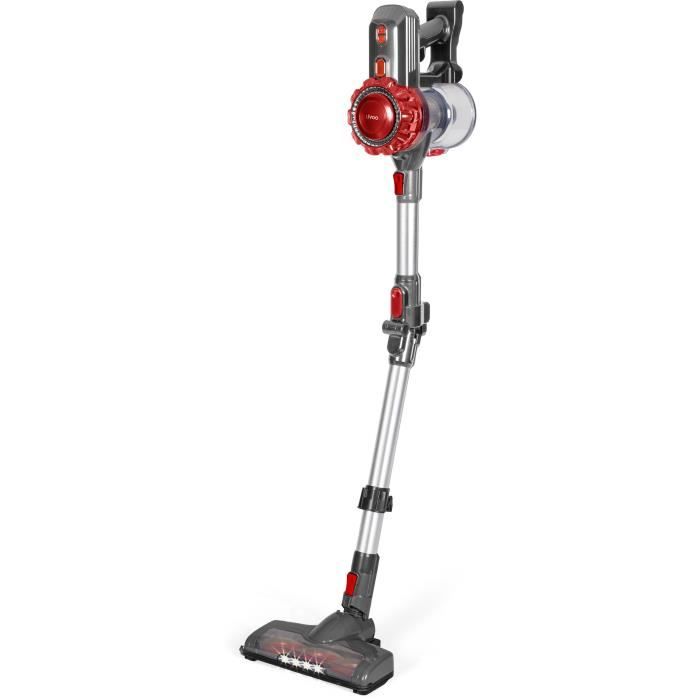 Aspirateur Balai sans fil FLEX - LIVOO DOH138 - 150 W - 10 kPa - 76 dB - Cyclonique - 2 vitesses - 0,55 L - Rouge