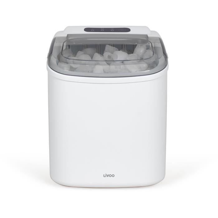 Machine a glaçons - LIVOO - DOM484 - Jusqu'a 12 kg/j - Réservoir 1,2L - Bac a glaçons 600g - 9 cubes par cycle - Autonettoyant