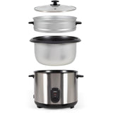 Cuiseur a riz et vapeur acier inoxydable - LIVOO - DOC293 - 1000W - 2,8L - Acier inoxydable - Maintien au chaud