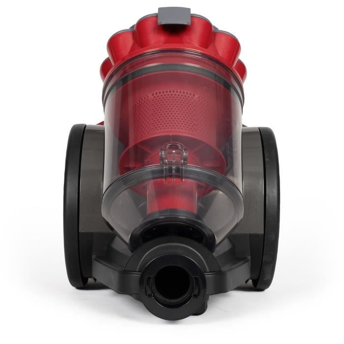 Aspirateur Multi-cyclonique sans sac - LIVOO - DOH136R - 700 W - 16 kPa - 78 dB - 3 L - Filtre lavable - Rouge / Gris
