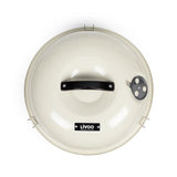 Barbecue a charbon portable - LIVOO - DOC301 - ø34 cm - Grille chromé - Hauteur 18 cm - Poignées - Loquets de sécurité