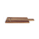 Plateau a fromage - LIVOO - MEC138 - Bois d'acacia FSC - 38 x 20 cm - 2 couteaux aimentés