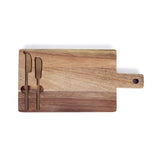 Plateau a fromage - LIVOO - MEC138 - Bois d'acacia FSC - 38 x 20 cm - 2 couteaux aimentés