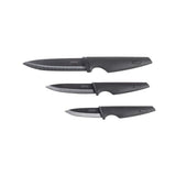 Bloc 3 couteaux avec support - LIVOO - MEC135N - 7,5 /10 / 12,5 cm - Lame céramique - Compatible lave-vaisselle