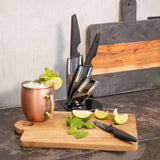 Bloc 3 couteaux avec support - LIVOO - MEC135N - 7,5 /10 / 12,5 cm - Lame céramique - Compatible lave-vaisselle