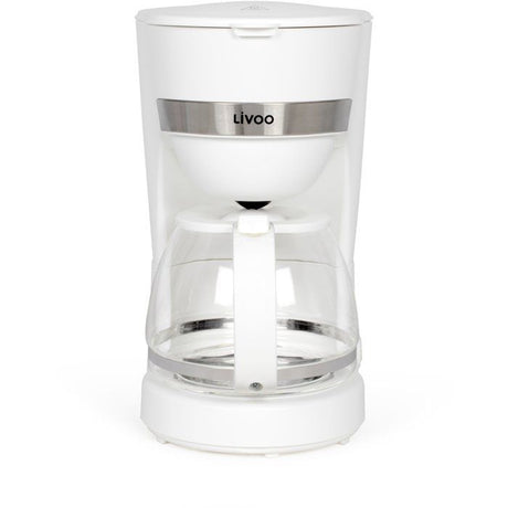 Cafetiere électrique - LIVOO - DOD200W - 750 W - 1,25 L - 10 a 12 tasses - Blanc