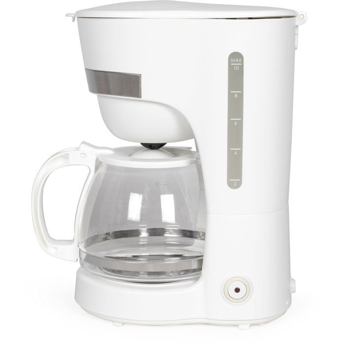 Cafetiere électrique - LIVOO - DOD200W - 750 W - 1,25 L - 10 a 12 tasses - Blanc