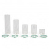 Set de 5 bocaux de conservation - LIVOO - MEN399 - 450 ml - Verre borosciliate - Couvercle en silicone et verre