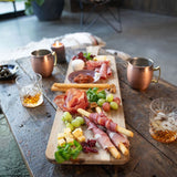 Maxi planche apéritive - LIVOO - MES151 - Bois acacia FSC - 75 x 19,5 cm - Pieds en bois