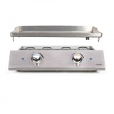 Plancha électrique inox 2 thermostats - LIVOO - DOC302 - 2800W - Plaque amovible en acier inoxydable - 2 thermostats ajustables