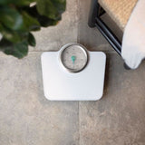 Pese-personne mécanique rétro - LIVOO - DOM490 - Sans pile - Max 136 kg - Métal antidérapant - Blanc