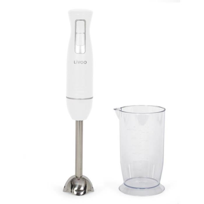 Hand blender with bowl - LIVOO - DOP245W - 400 W - 2 speeds - White