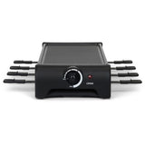 Appareil a raclette 8 personnes - LIVOO - DOC312 - 1300W - 8 personnes - Plateau grill amovible antiadhésif - Thermostat ajustable