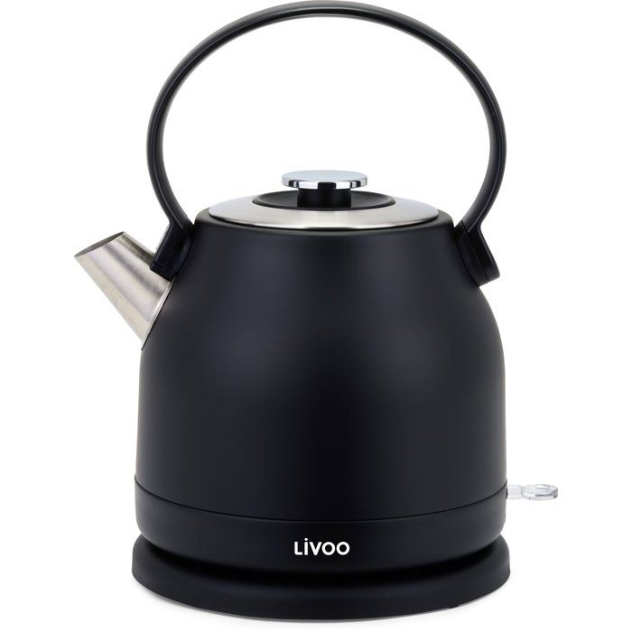 Bouilloire rétro - LIVOO - DOD202N - 2200 W - 1,5 L - Socle 360° - Noir