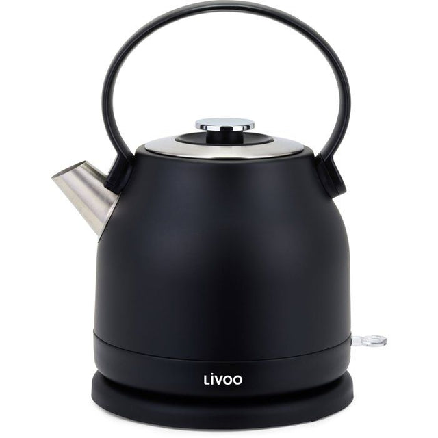 Bouilloire rétro - LIVOO - DOD202N - 2200 W - 1,5 L - Socle 360° - Noir