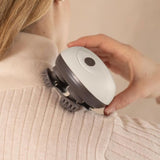 Masseur tete et cuir chevelu - LIVOO - DOS202 - 2 h - 96 picots - 4 tetes - 3 modes - IPX4 - Creme / Gris foncé