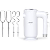 Batteur Èlectrique - LIVOO - 250 W - 5 vitesses - Fonction turbo - Blanc