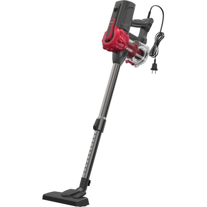 Aspirateur Balai Filaire - LIVOO DOH142 - 600 W - 12 kPa - 82 dB - Cyclonique - 0,55 L - Rouge