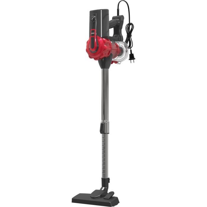 Aspirateur Balai Filaire - LIVOO DOH142 - 600 W - 12 kPa - 82 dB - Cyclonique - 0,55 L - Rouge
