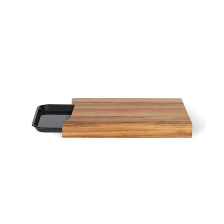 Planche a découper - LIVOO - MES155 - Bois acacia FSC - 36,5 x 27,5 cm - Bac récupérateur amovible
