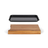 Planche a découper - LIVOO - MES155 - Bois acacia FSC - 36,5 x 27,5 cm - Bac récupérateur amovible
