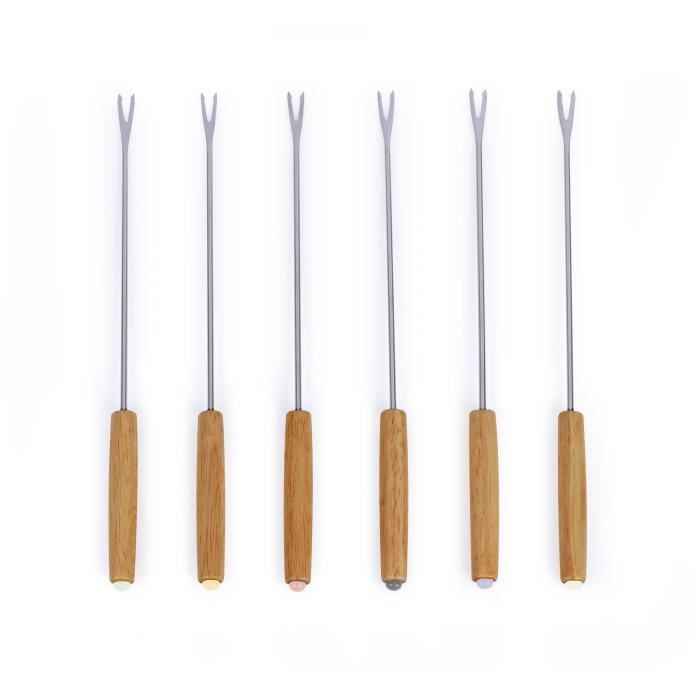 Service a fondue tradition - LIVOO - MEN426C - 2,6L - 6 personnes - Fonte émaillée - 6 fourchettes - Caquelon compatible tous feux