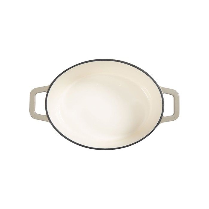 Cocotte ovale - LIVOO - MEP129G - 4,5 L - Fonte émaillée - Couvercle avec picots - Tous feux - 29 x 22 cm