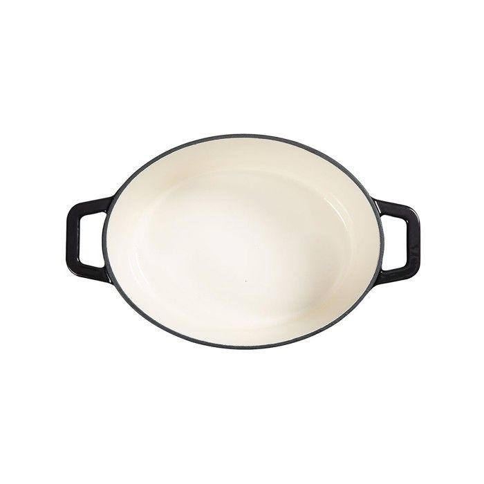 Cocotte ovale - LIVOO - MEP129N - 4,5 L - Fonte émaillée - Couvercle avec picots - Tous feux - 29 x 22 cm