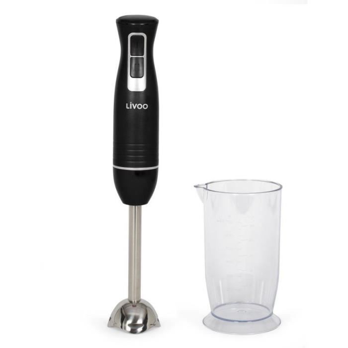 Hand blender with bowl - LIVOO - DOP245N - 400 W - 2 speeds - Black