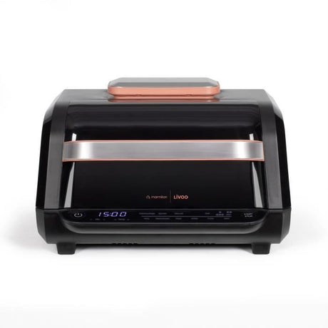 Friteuse sans huile et grill - LIVOO - Livoo x Marmiton - DOC305 - 6 L - 1500-1700 W - 2 en 1 - 8 programmes - 4 réglages de chauffe