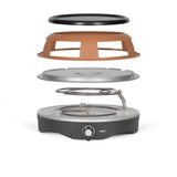 Four a pizza 6 personnes - LIVOO - DOC304 - 1200W - 6 personnes - Ř10 cm - Antiadhésif - 6 mini pelles et 1 emporte-piece inclus