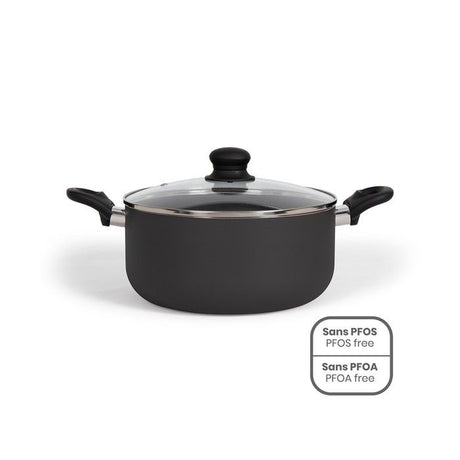 Faitout - LIVOO - MEP150R - 24 cm - Antiadhésif sans PFOA ni PFOS - Poignées silicone - Tous feux dont induction