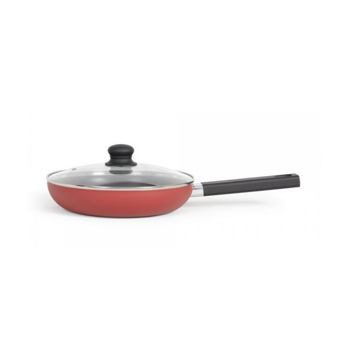 Sauteuse - LIVOO - MEP153N - 26 cm - Antiadhésif sans PFOA ni PFOS - Poignée silicone - Tous feux dont induction - rouge