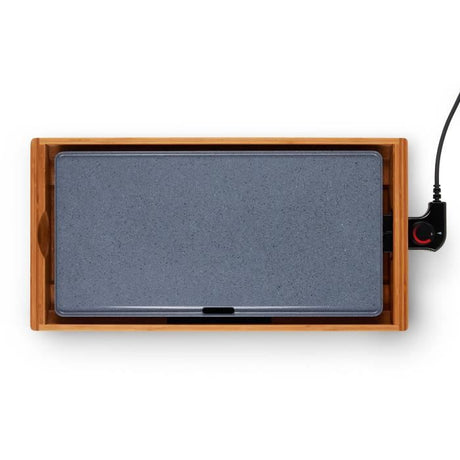 Plancha bambou revetement céramique - LIVOO - DOC322 - 2200W - Plaque amovible en  fonte d'aluminium - Thermostat ajustable