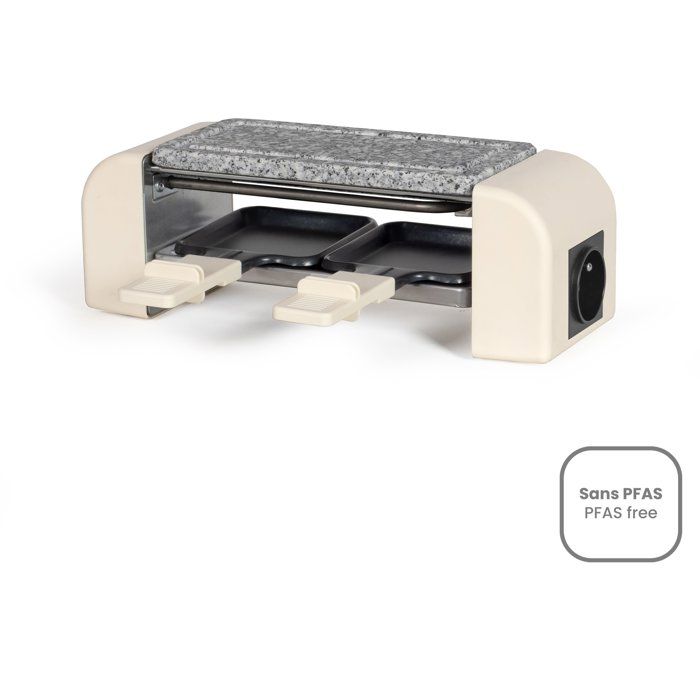 Appareil a raclette connectable - LIVOO - DOC310C - 2 personnes - 450 W - Thermostat automatique