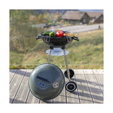 Barbecue a charbon - LIVOO - DOC172K - ř41 cm - Grille en acier chromé - Hauteur 69,5 cm - Poignées - 2 roues crantées